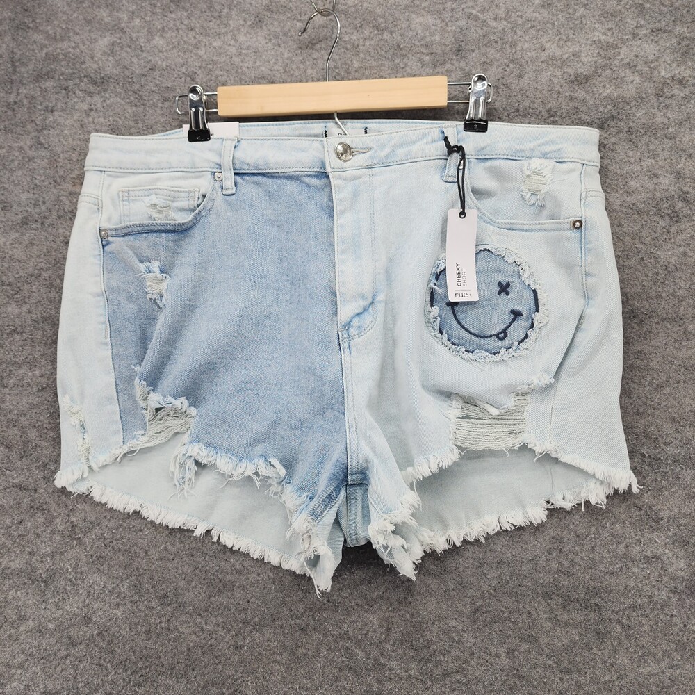Rue 21 Shorts Womens 20 Cut Off Blue Denim Cheeky